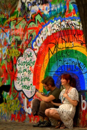 Lennon Wall, Prague
